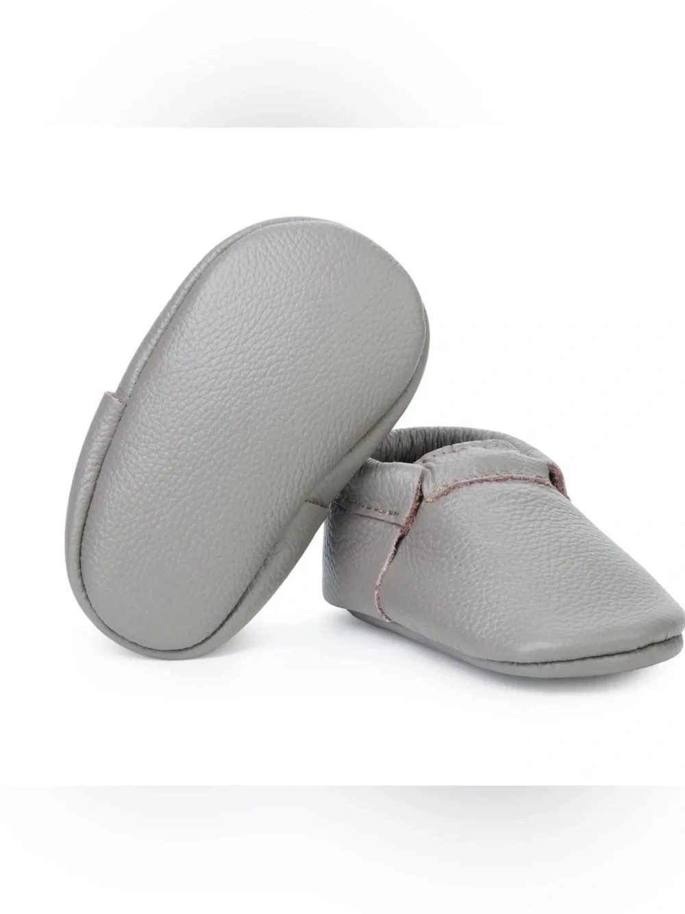 birdrockbaby Slate Fringeless Mocassins